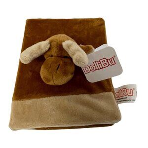 Plush Cow Cover Dollibu Notebook - Soft & Moo-nique Writing Fun Brown & Beige